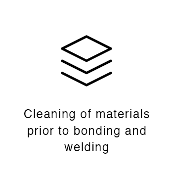 cleaning of materials prior to bonding and welding